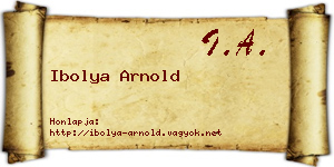 Ibolya Arnold névjegykártya